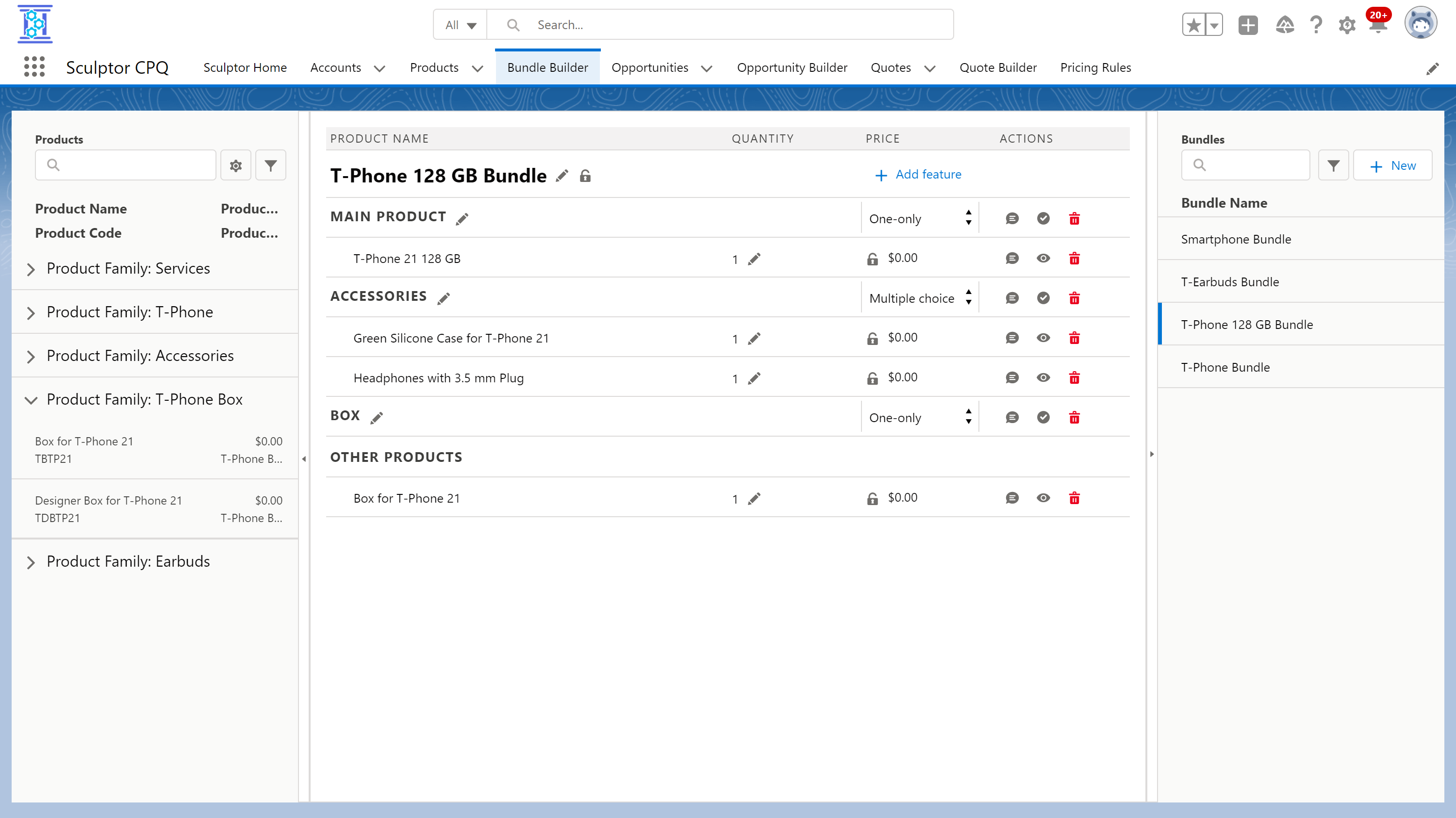 screenshot of Sculptor CPQ